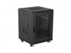 Lanberg Szafa instalacyjna rack stojąca 19 cali 15U 600x600 drzwi perforowane czarna (Flat pack)